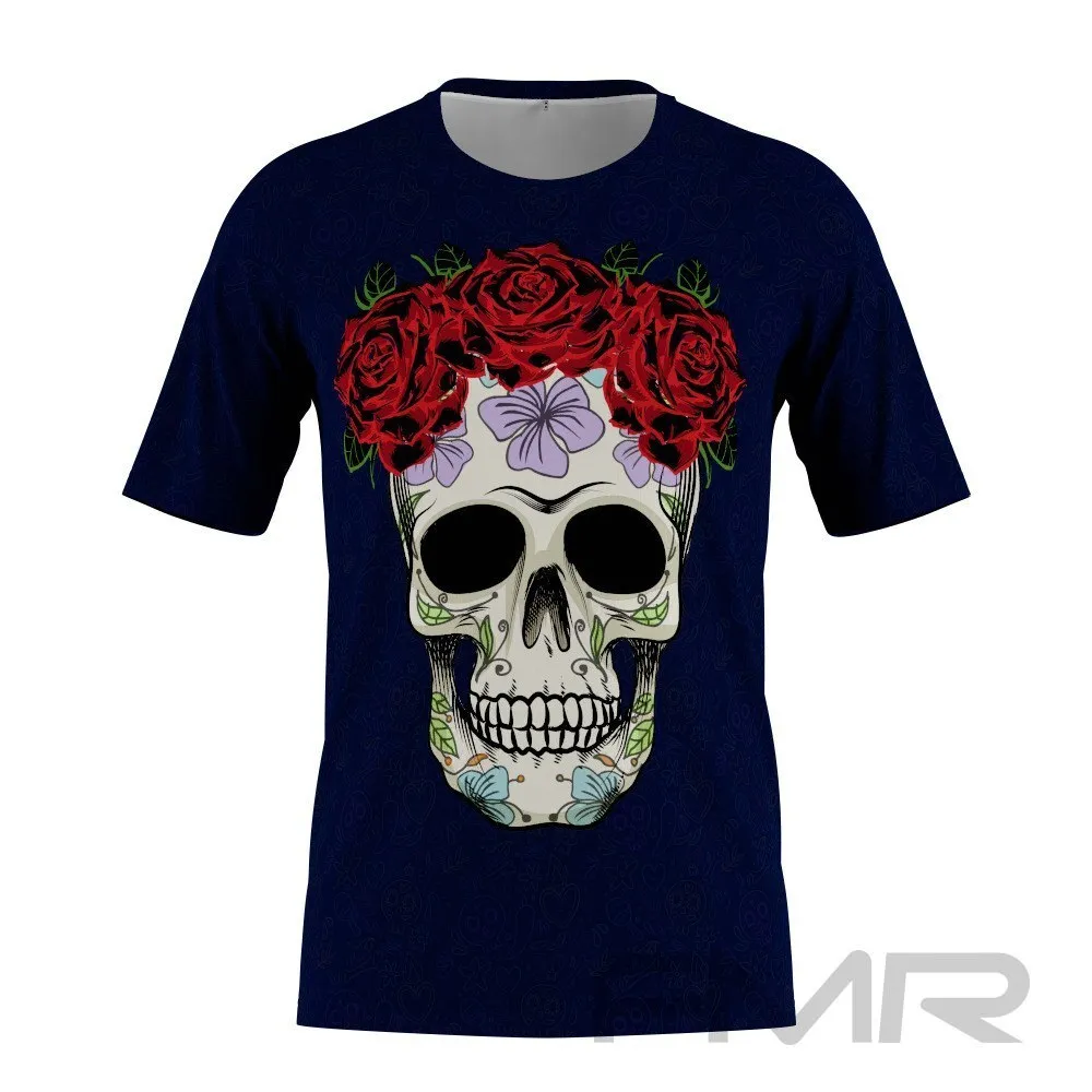 FMR Men's Santa Muerte Short Sleeve Running Shirt