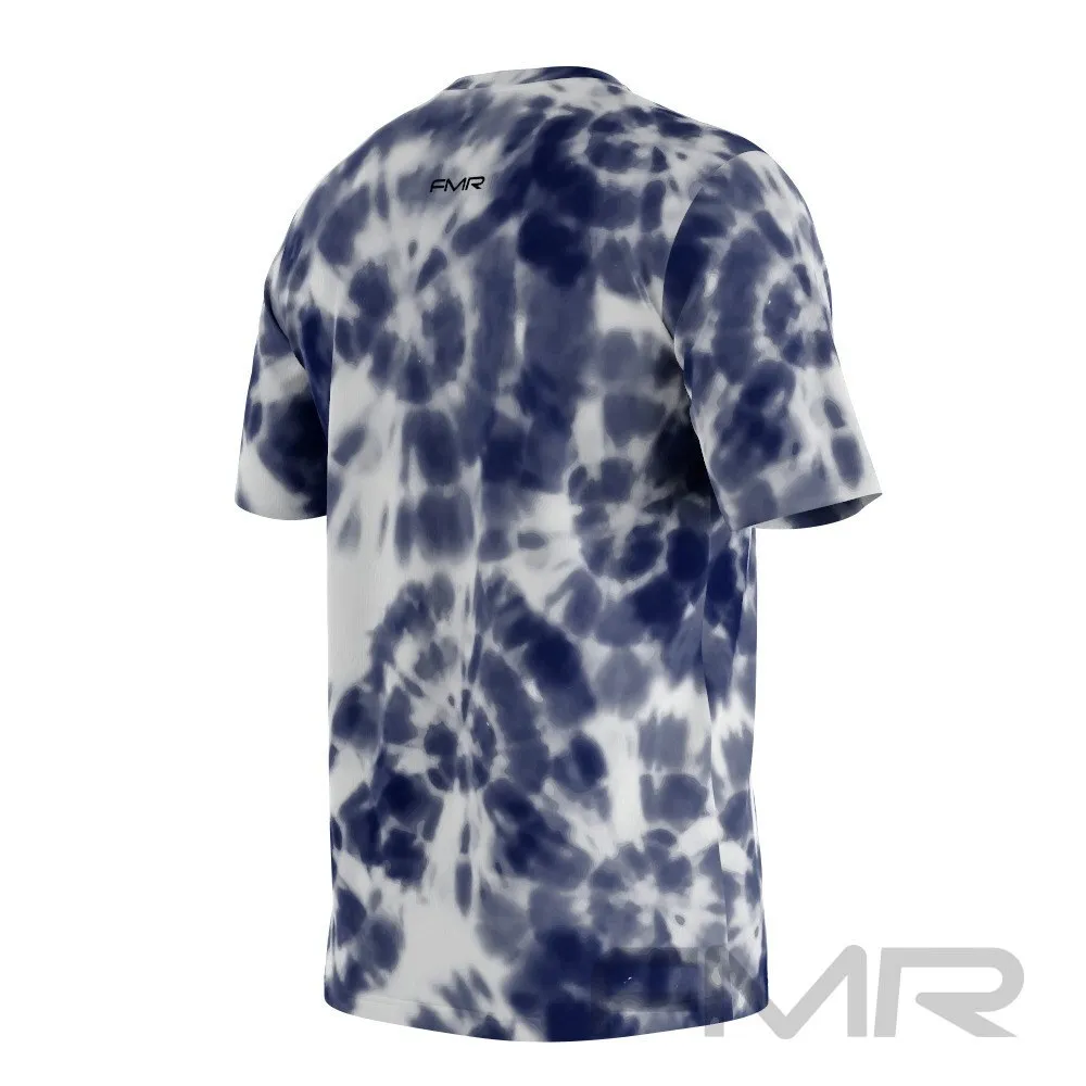 FMR Men's Shibori Tie-Dye Short Sleeve Running Shirt