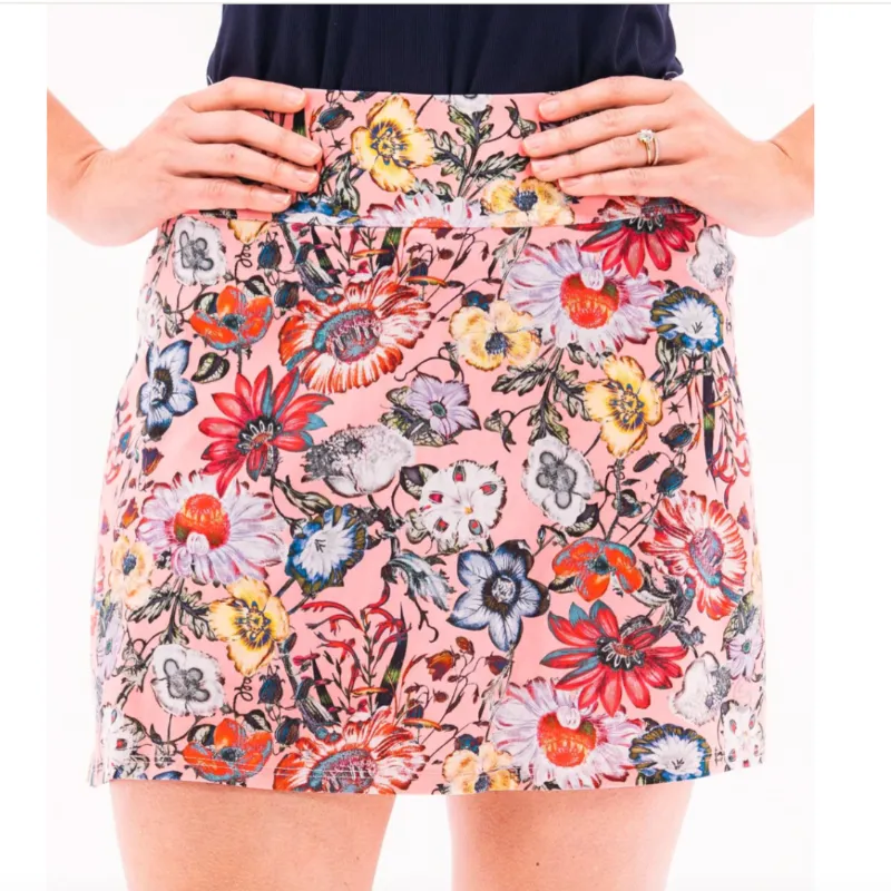 Foray Golf Summer Floral Skort - Pink