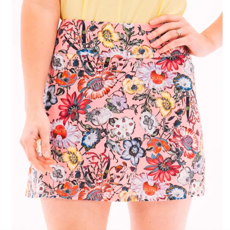 Foray Golf Summer Floral Skort - Pink