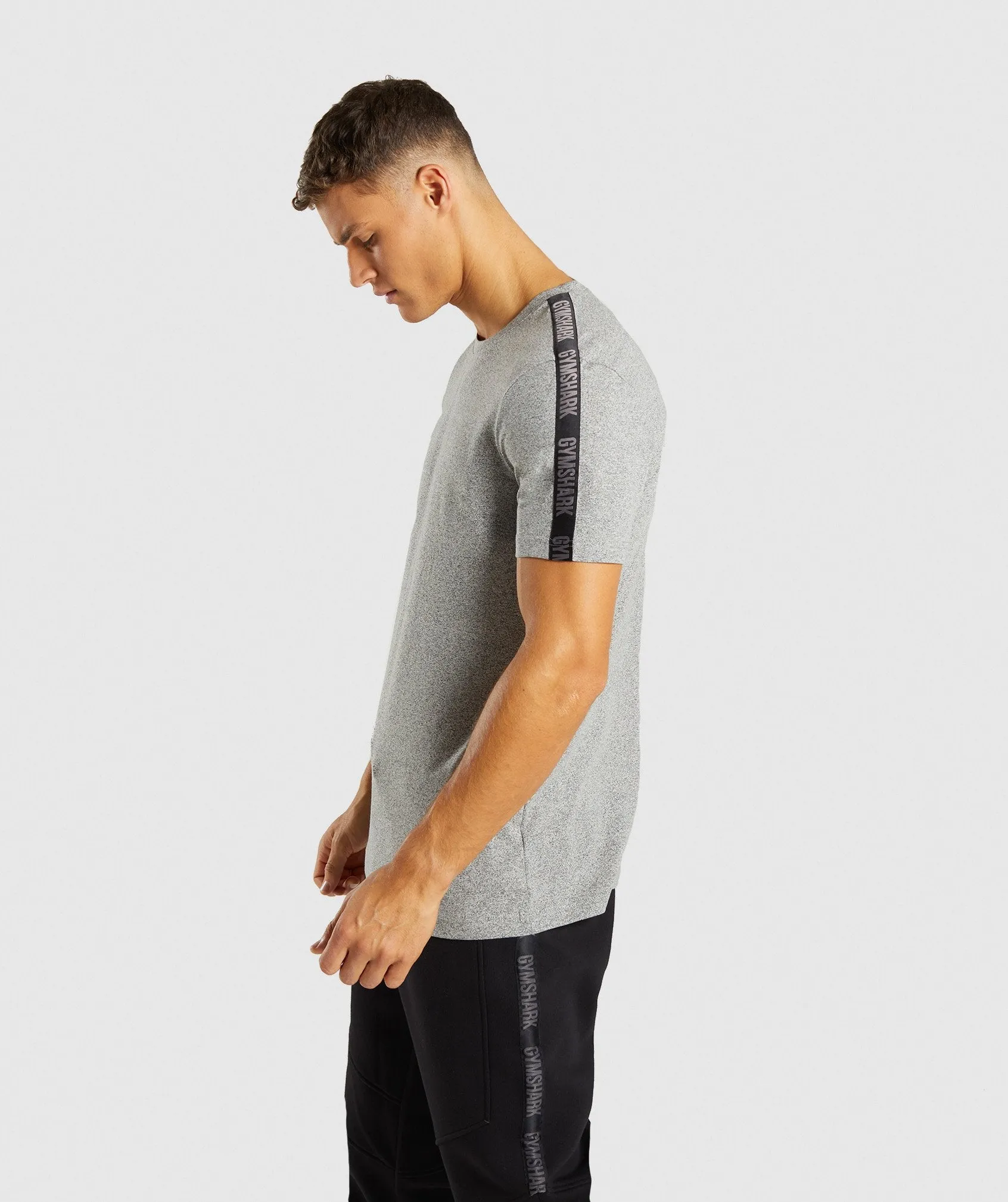 Gymshark Taped T-Shirt - Grey Marl