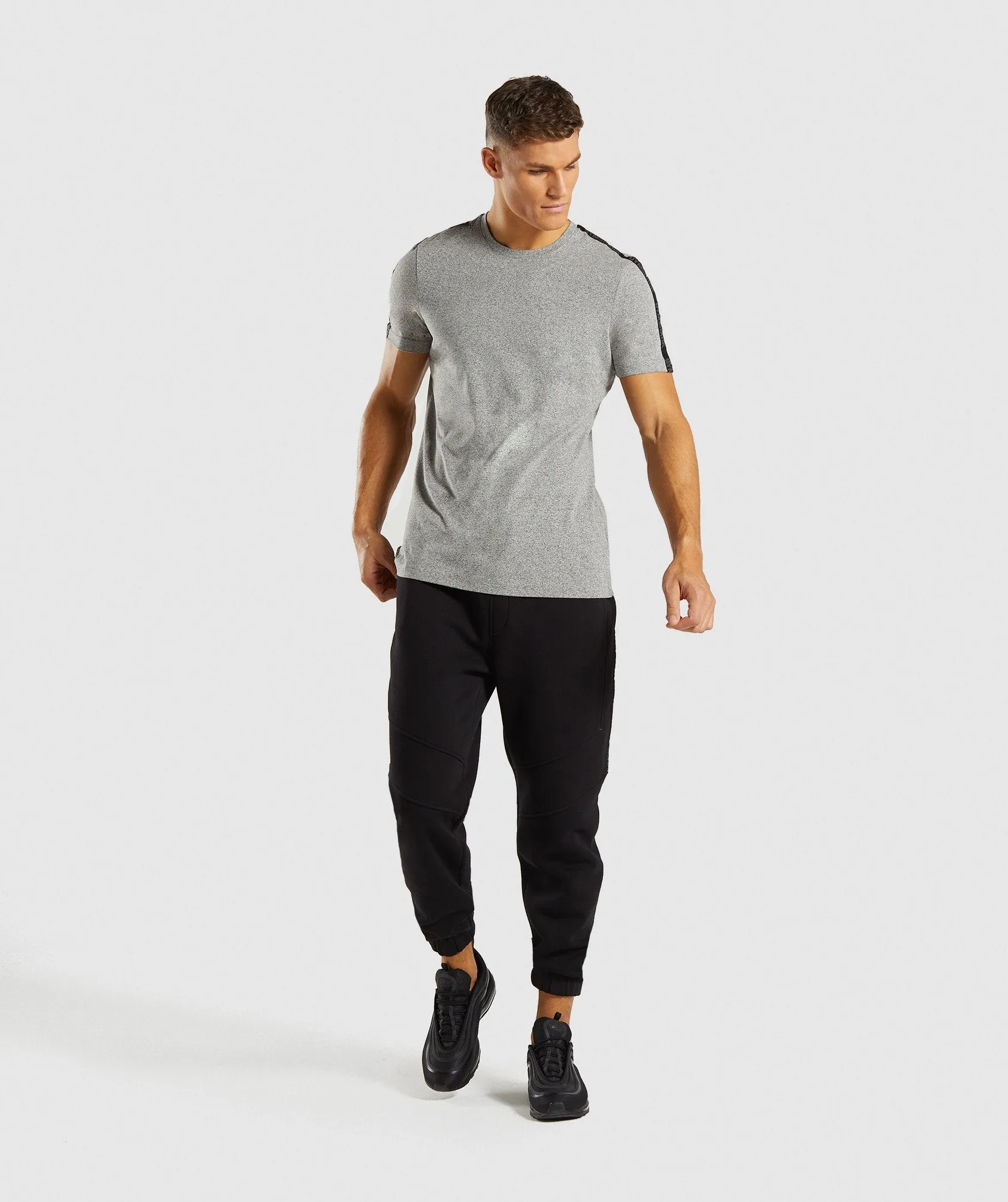 Gymshark Taped T-Shirt - Grey Marl