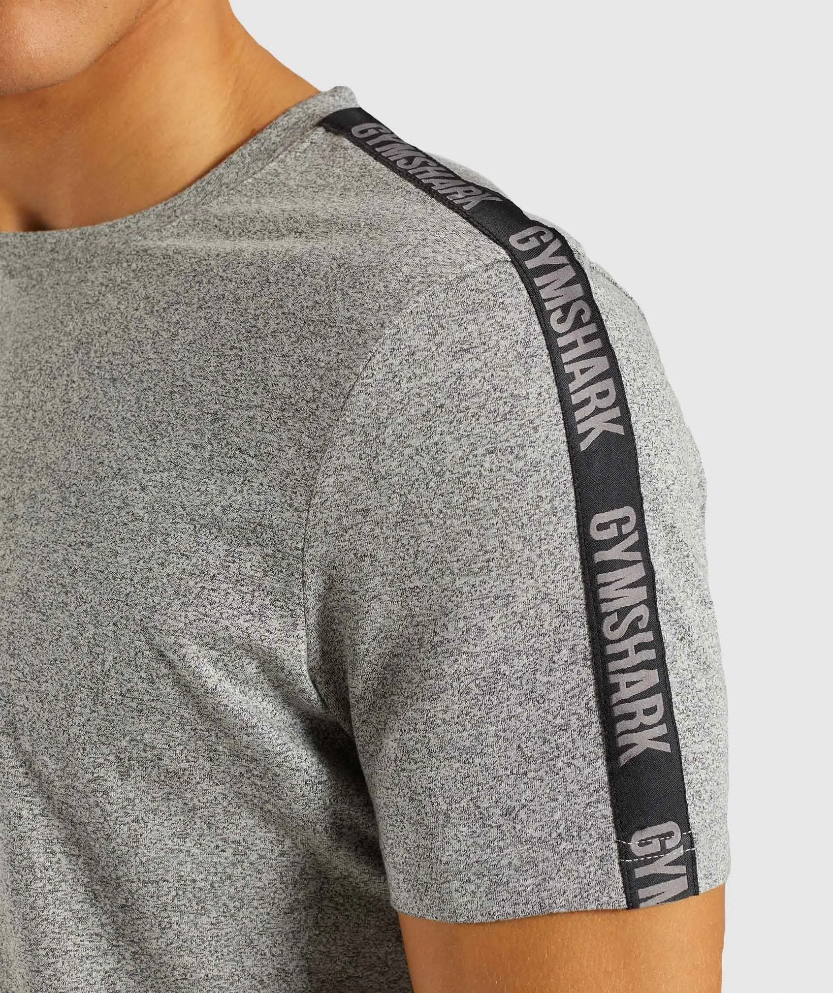 Gymshark Taped T-Shirt - Grey Marl