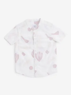 HOP Kids Light Pink Printed Shirt