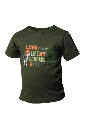 Kaiwaka - Colourful Kids Tee Army Green