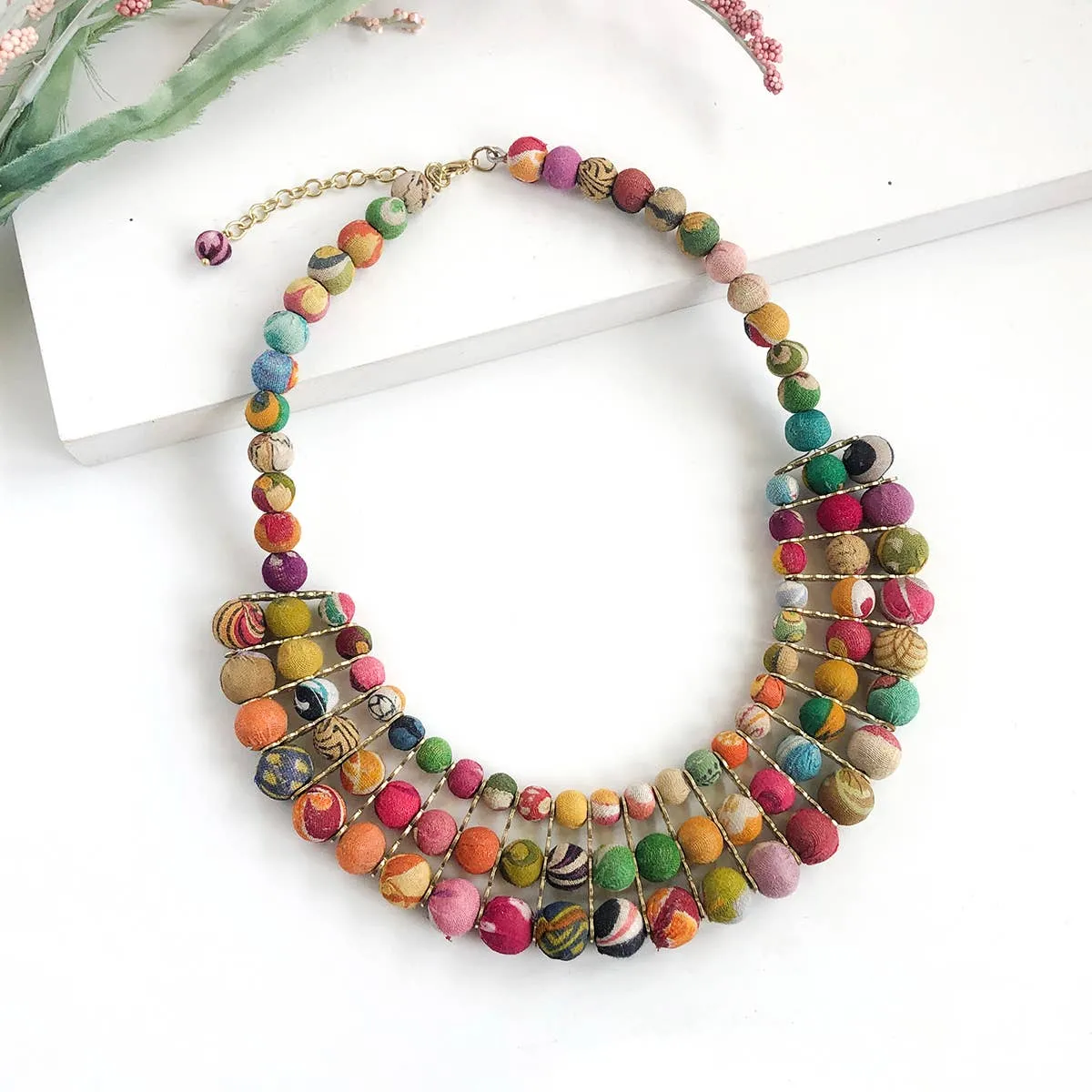 Kantha Gilded Collar Necklace