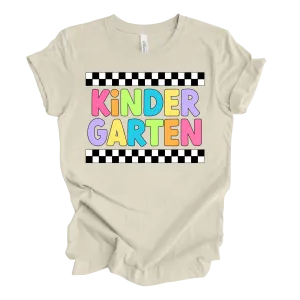 Kindergarten Retro Rainbow Tee