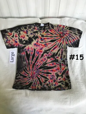 Large Midnight Crystal Rainbows Tie-Dye tee  #15