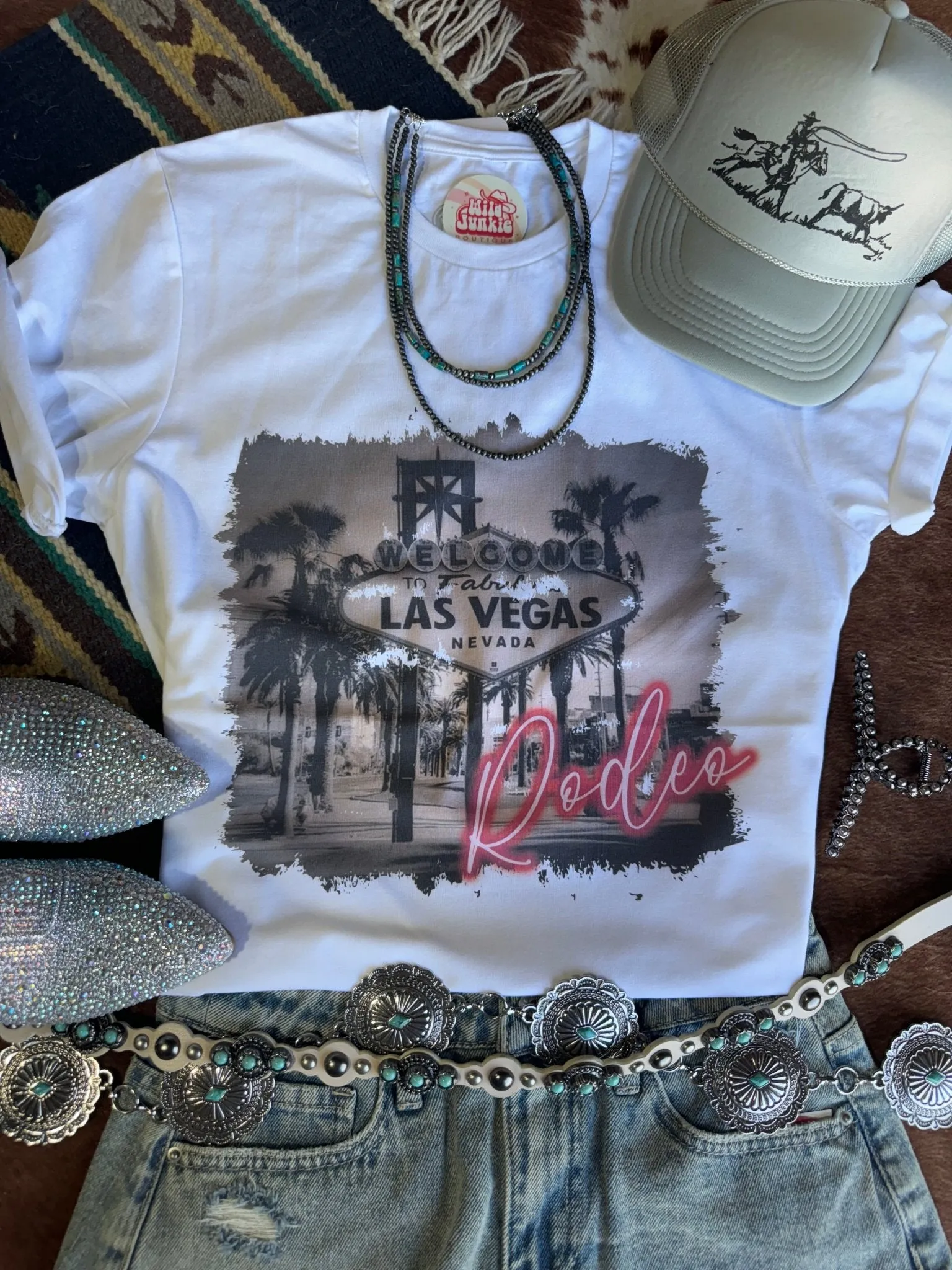 Las Vegas Pink Rodeo Graphic Tee