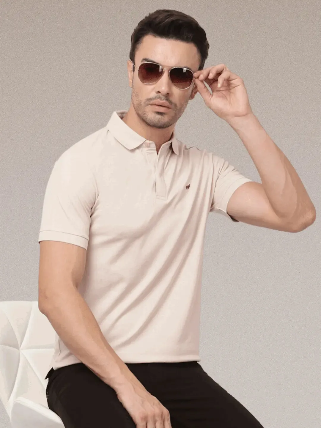 Light Beige Polo Shirt