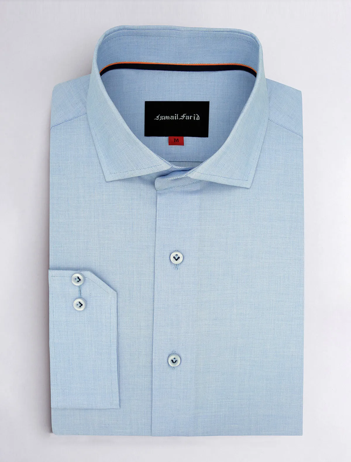 Light Blue Textured shirt with signature details