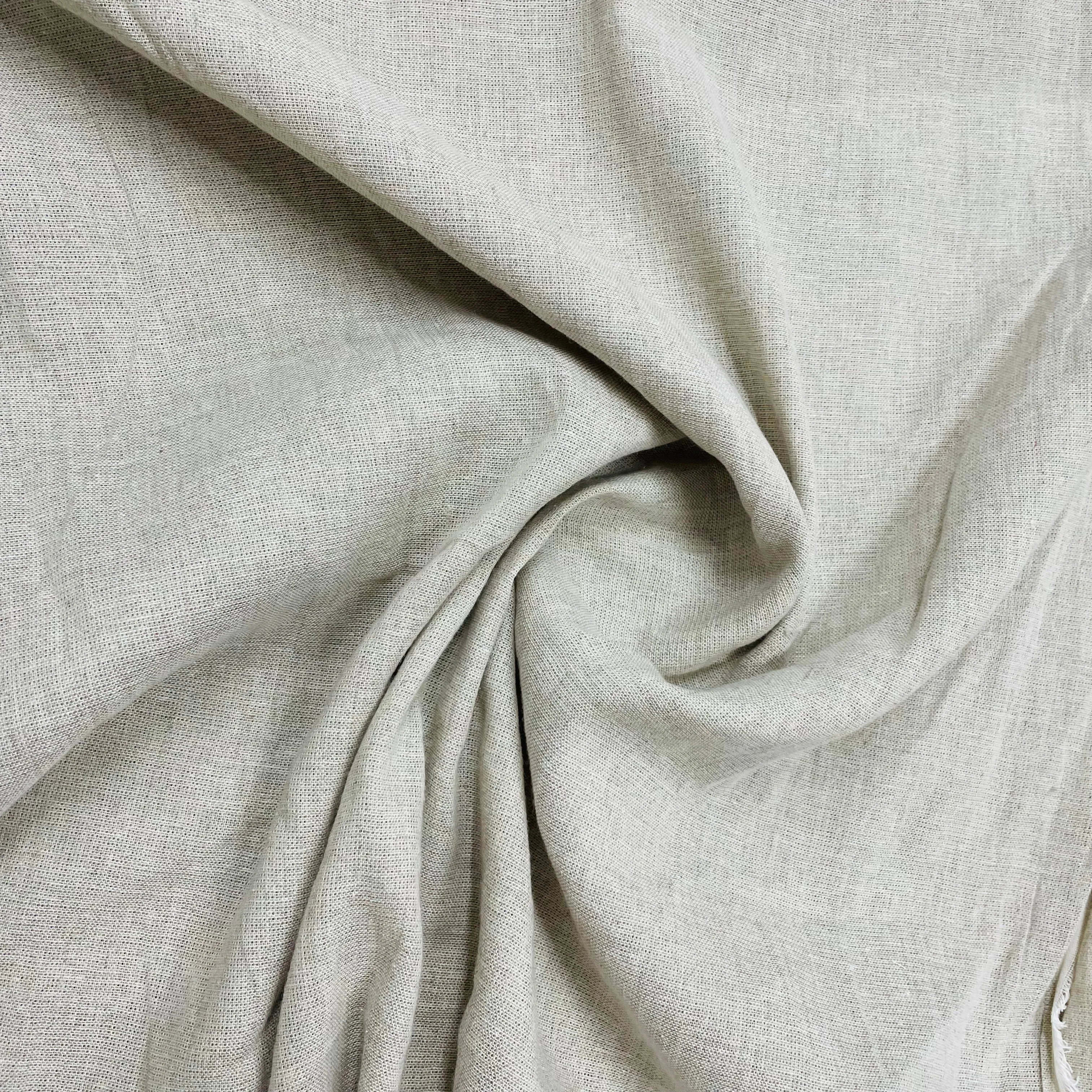 Light Brown Solid Chambray Fabric