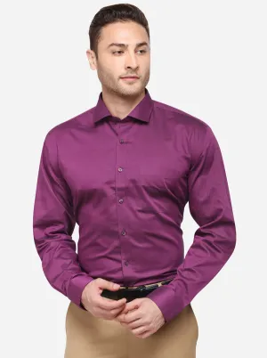 Light Purple Solid Regular Fit Formal Shirt | JadeBlue