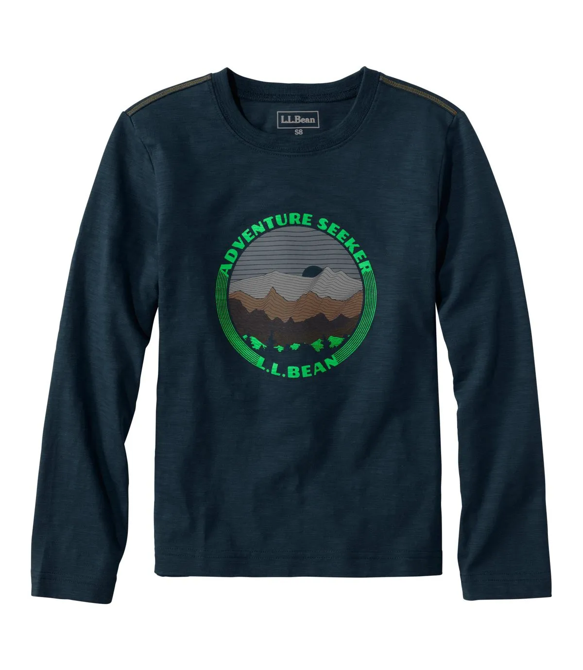 L.L. Bean Kid's Glow in the Dark Graphic Long Sleeve Tee