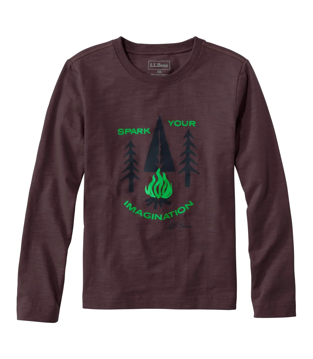 L.L. Bean Kid's Glow in the Dark Graphic Long Sleeve Tee