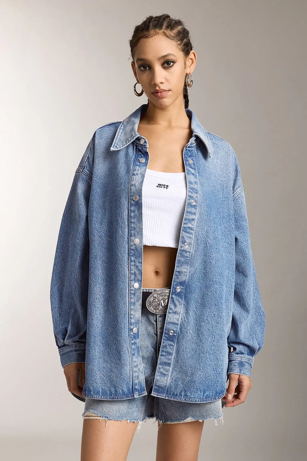 Long Sleeves Relaxed Fit Denim Shirt