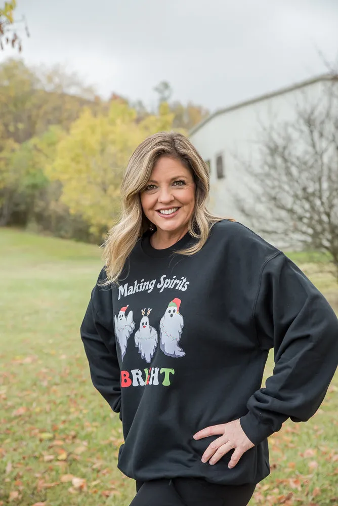 Making Spirits Bright Graphic Crewneck Sweatshirt