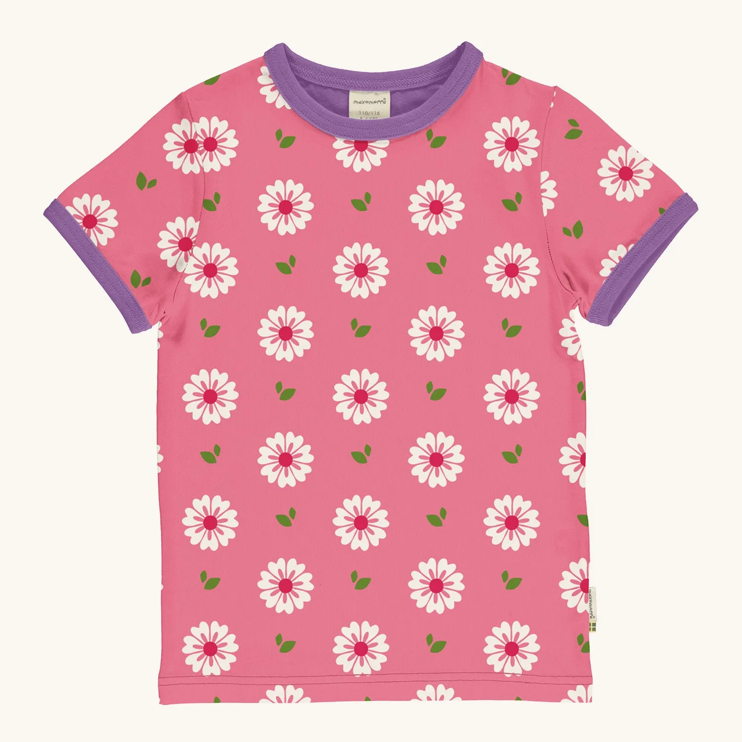 Maxomorra Flowers Short Sleeve Top