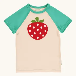 Maxomorra Strawberry Raglan Short Sleeve Top