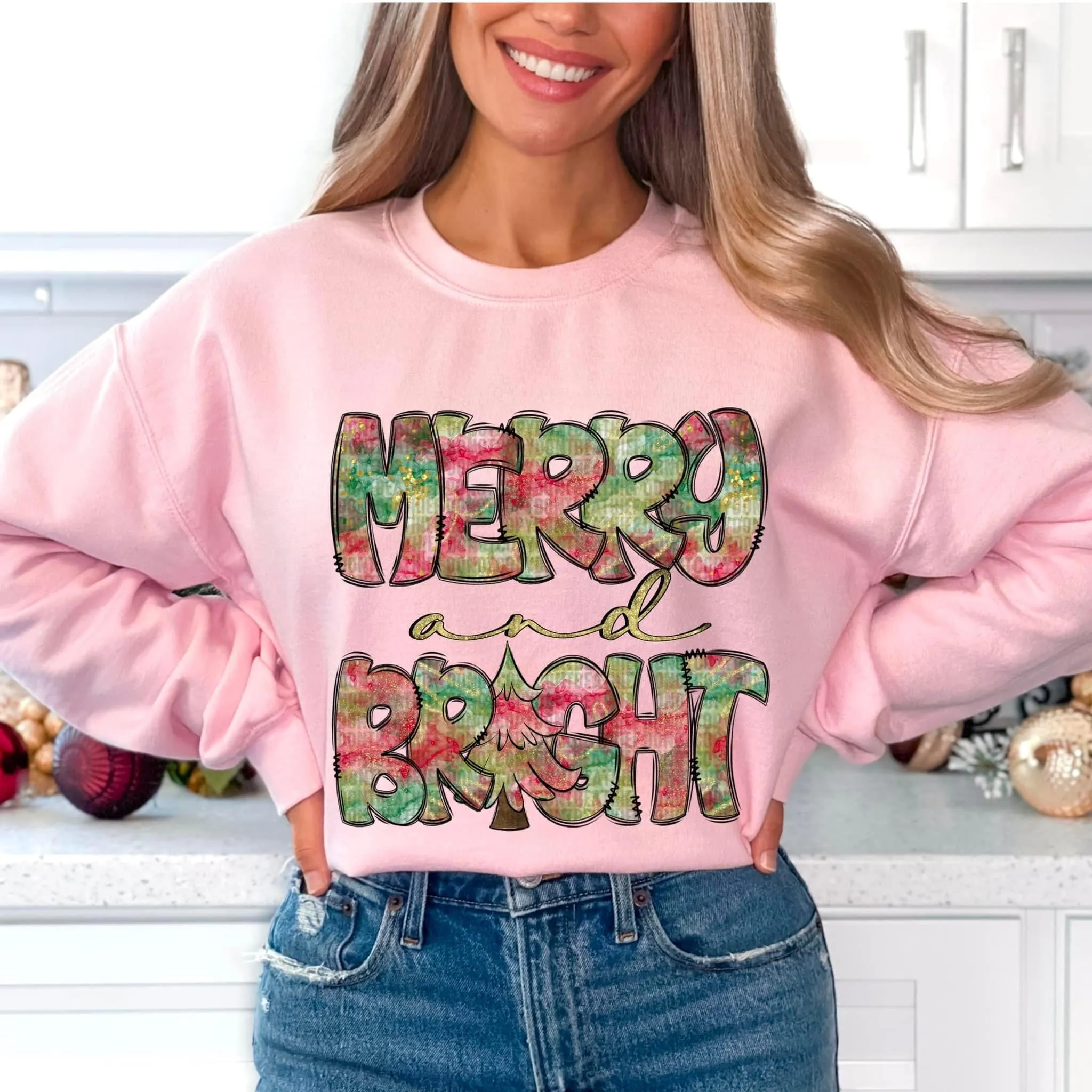 Merry and Bright Christmas Sweatshirt