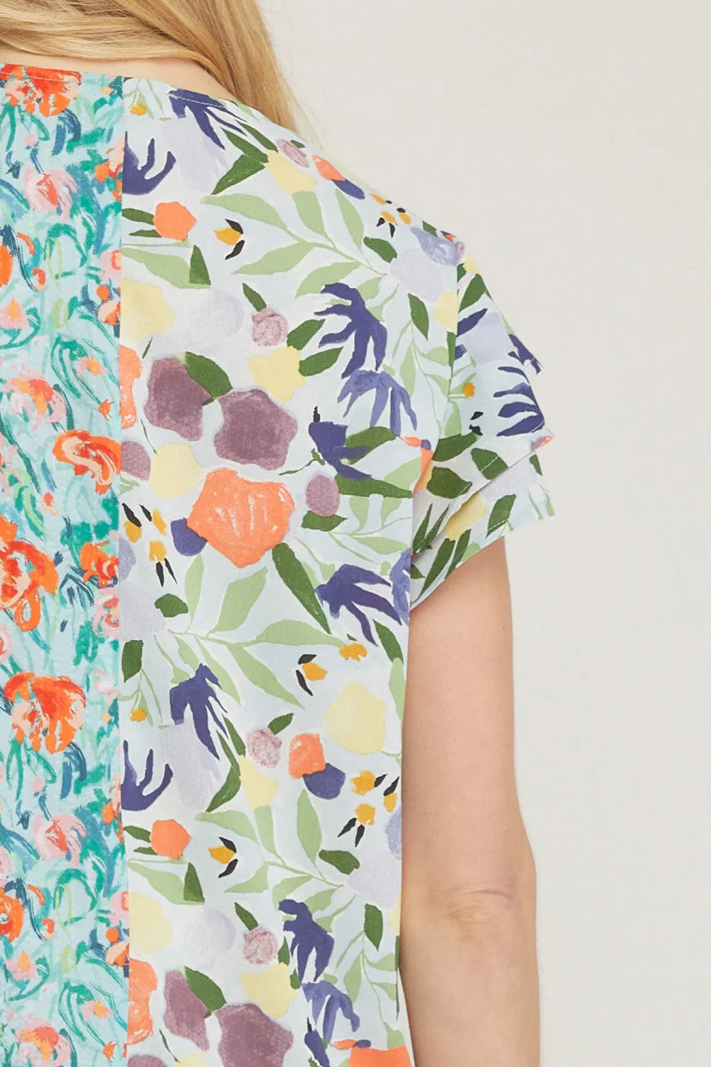 Multi-Print Surplice Top