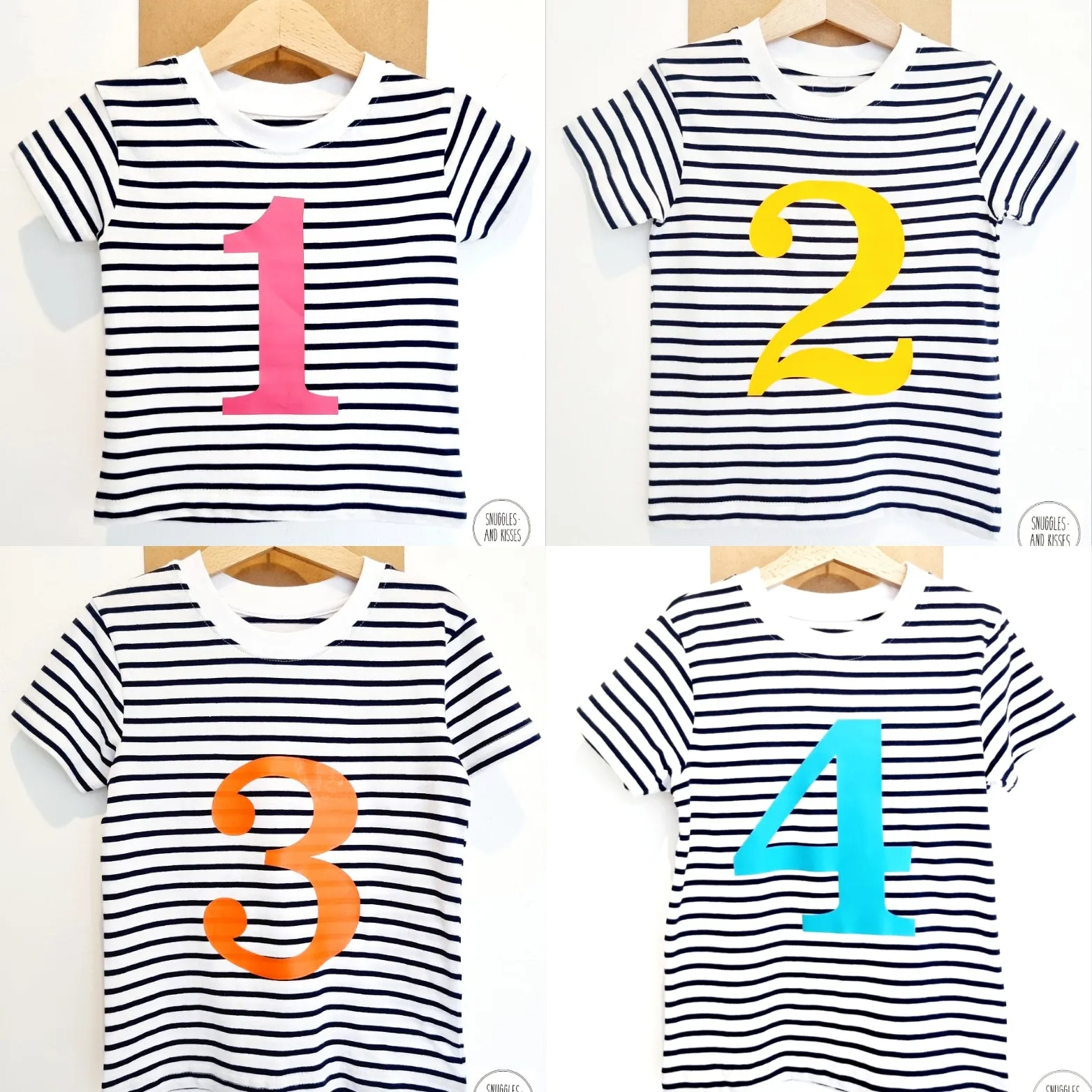 Number 1 Stripe Birthday Tee