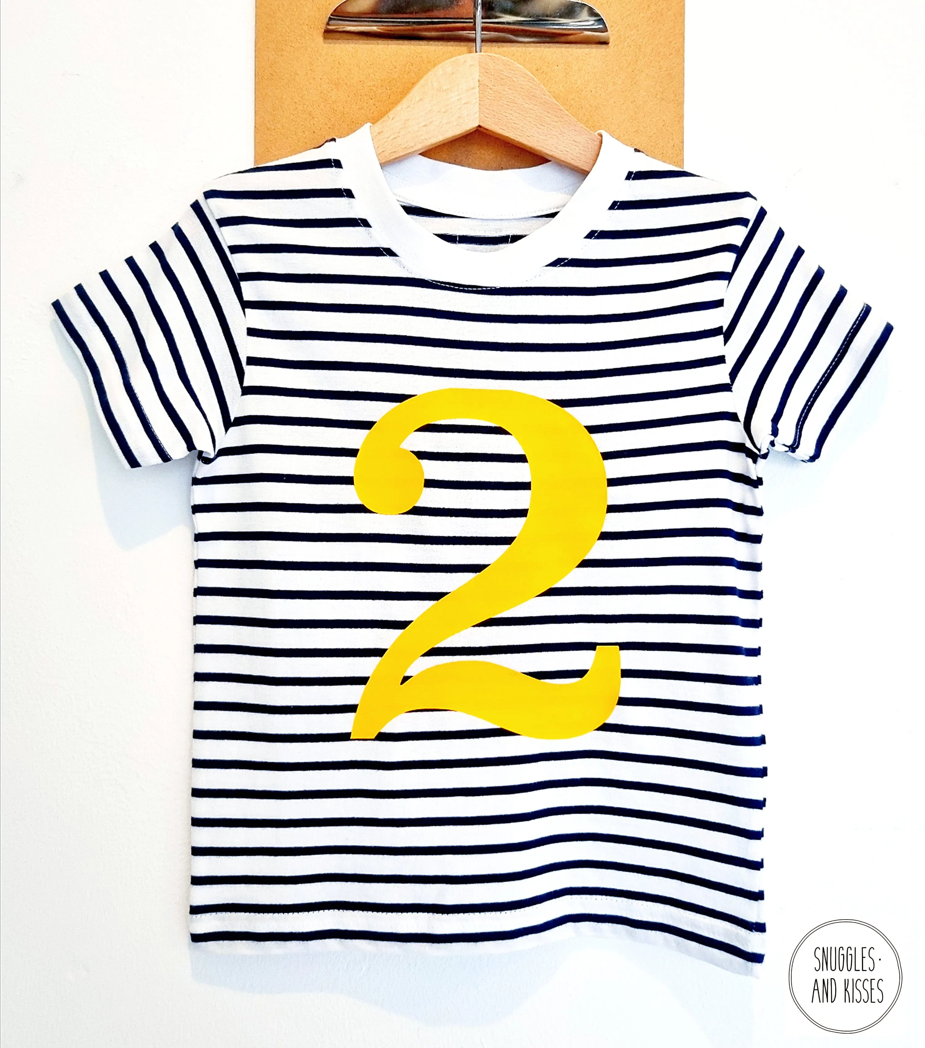 Number 2 Stripe Birthday Tee