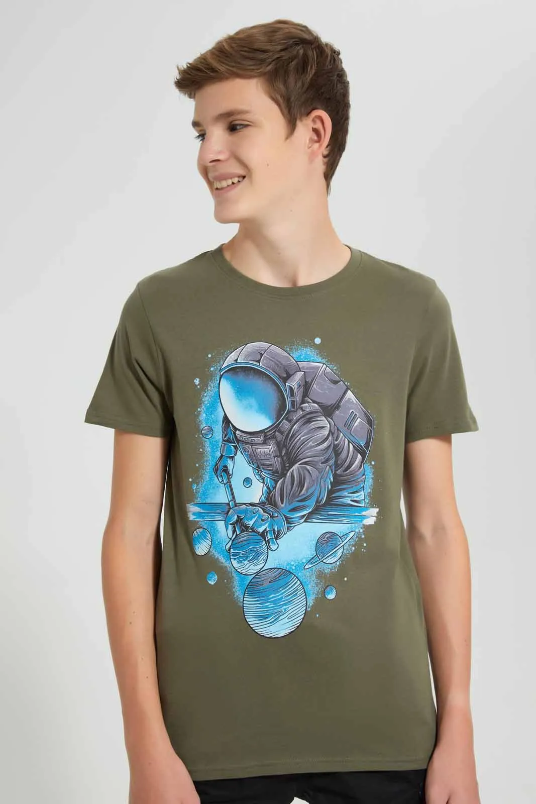 Olive Space Pool T-Shirt