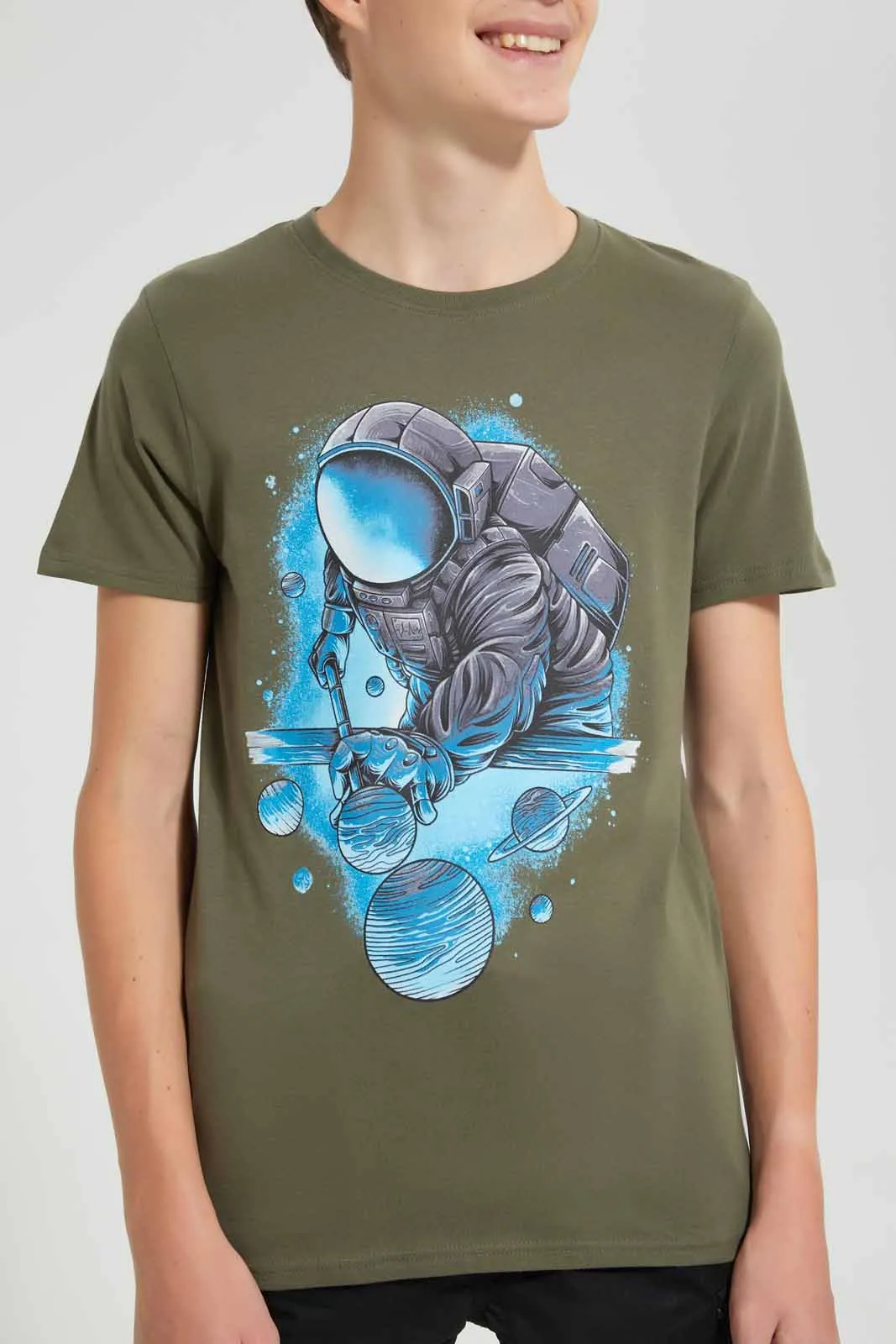 Olive Space Pool T-Shirt