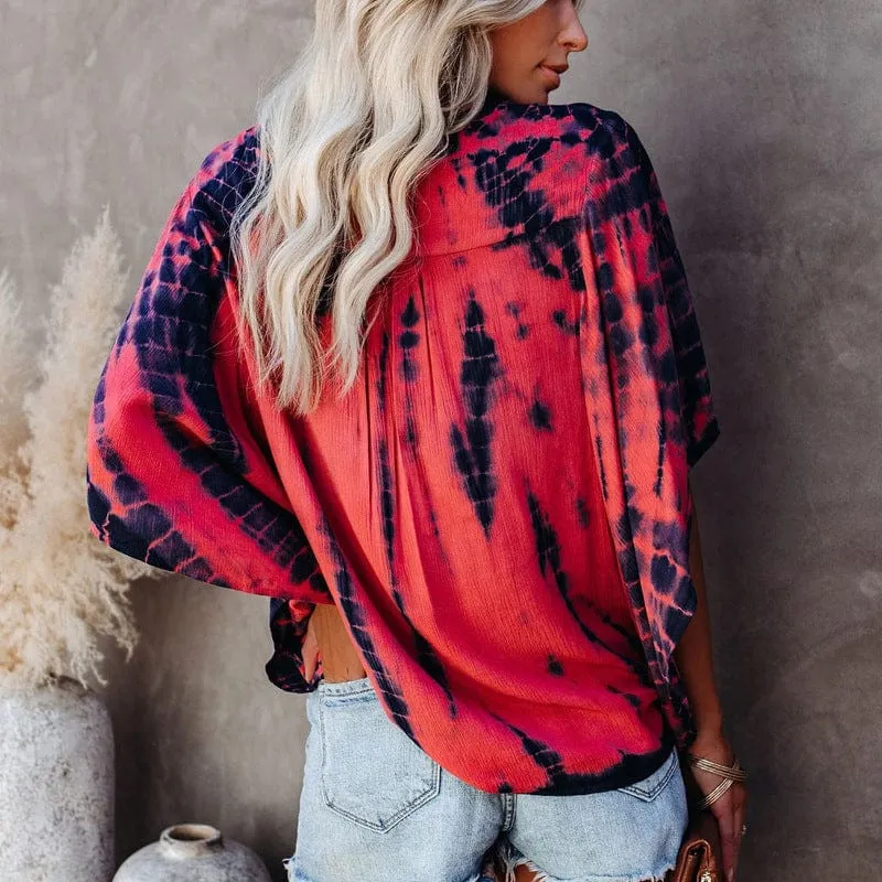 Oversized Tie Dye Beach Top