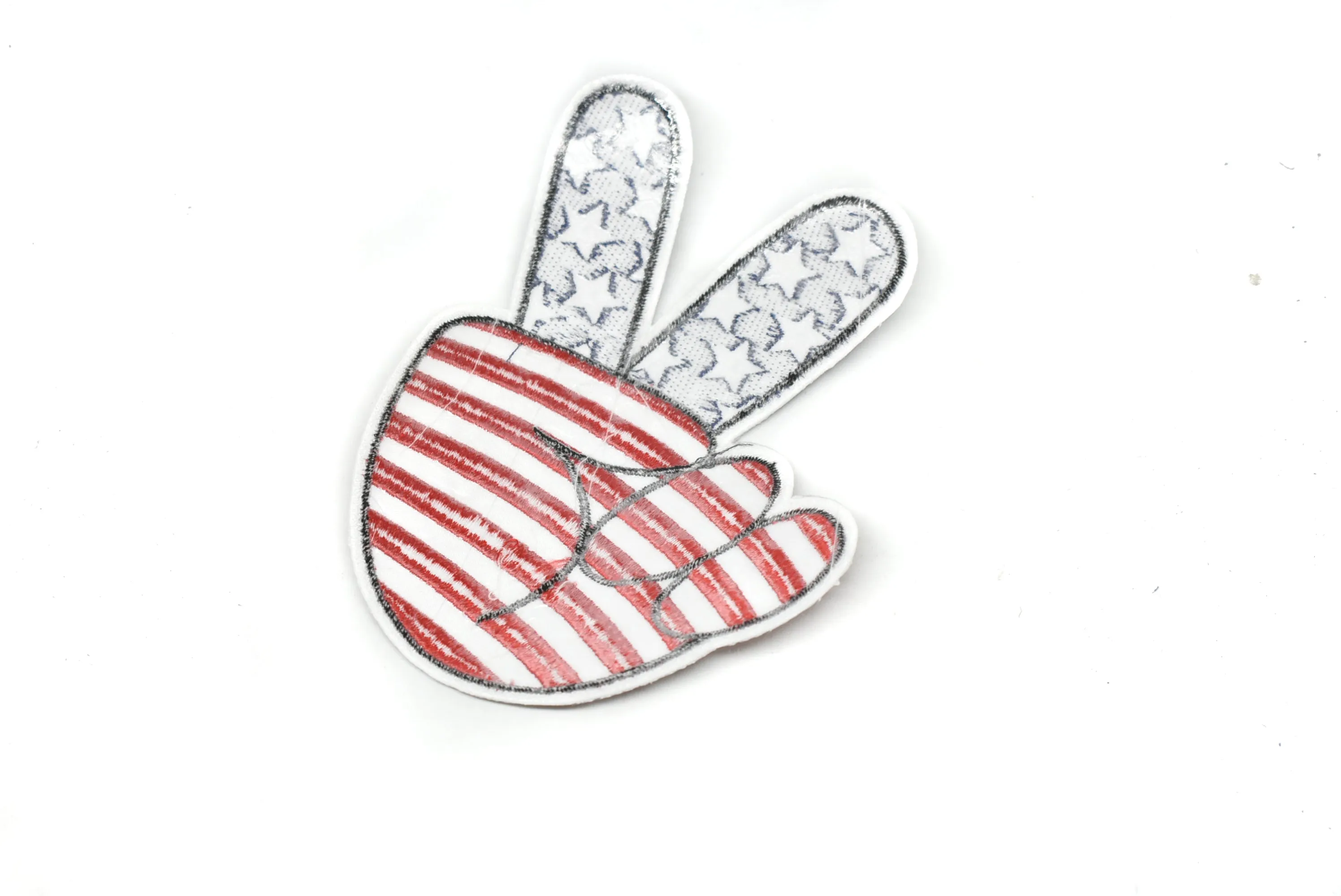 Patriotic Iron-On Applique Patches | American Flag Peace Sign Patch | Peace Sign Patch | American Flag Patch Applique | Sequin American Flag Patch Applique