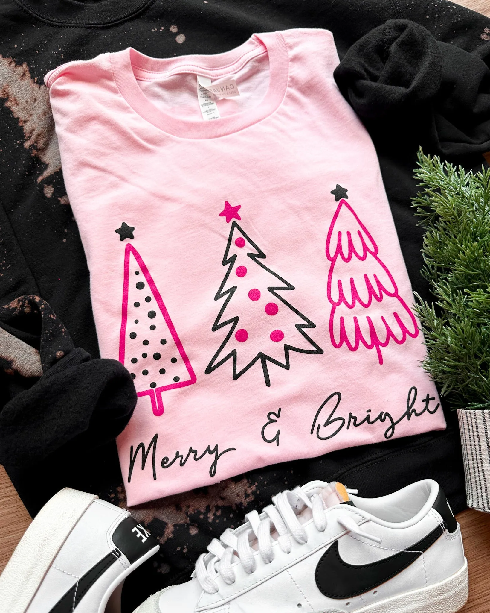 Pink Merry & Bright Tee