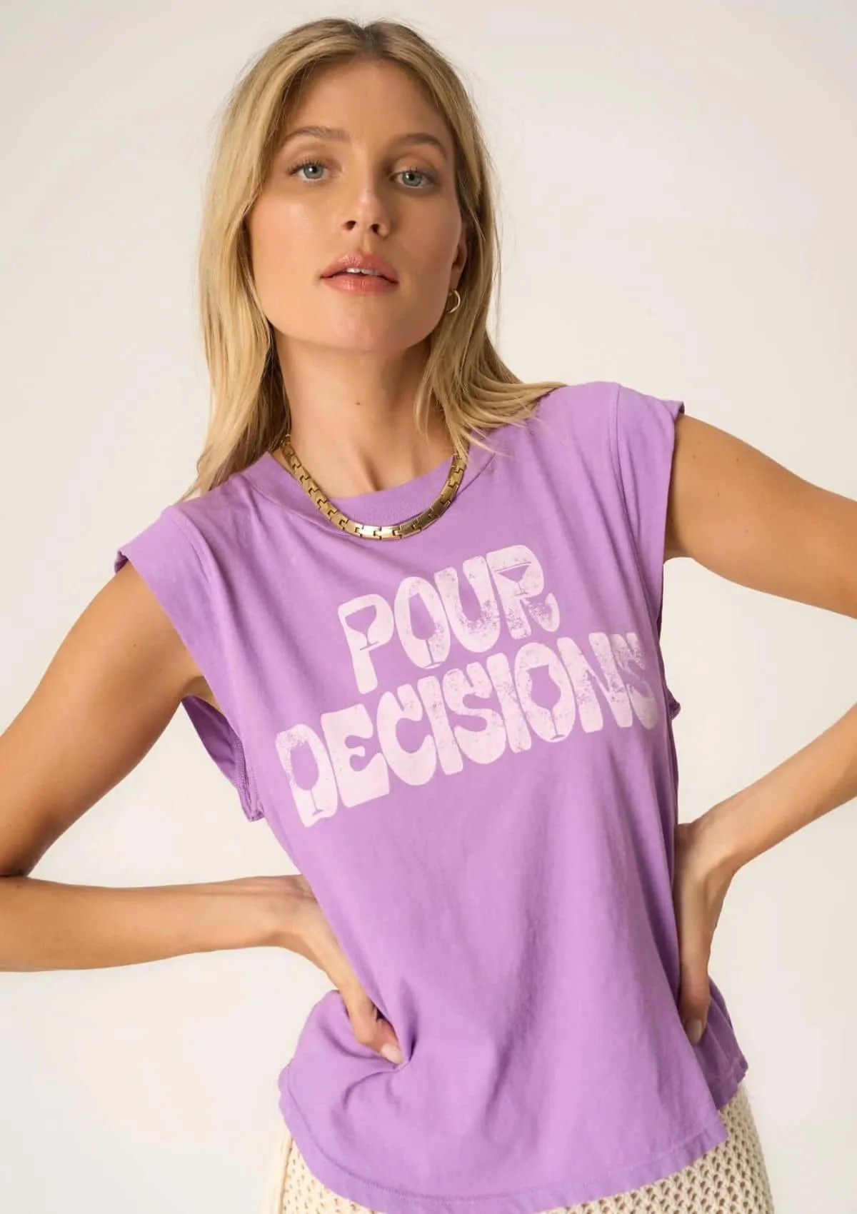 Pour Decisions Muscle Tank - Purple Magic