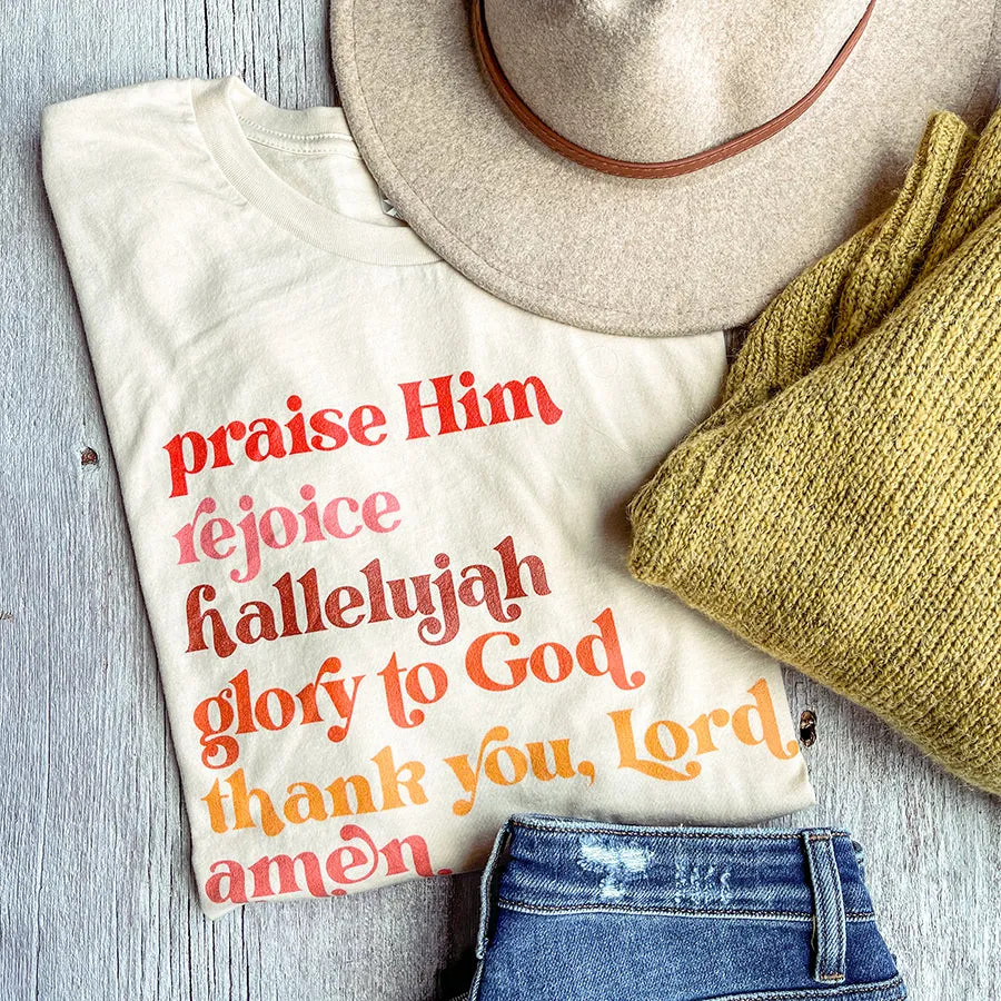 Praises Tee / T shirt - colorful print