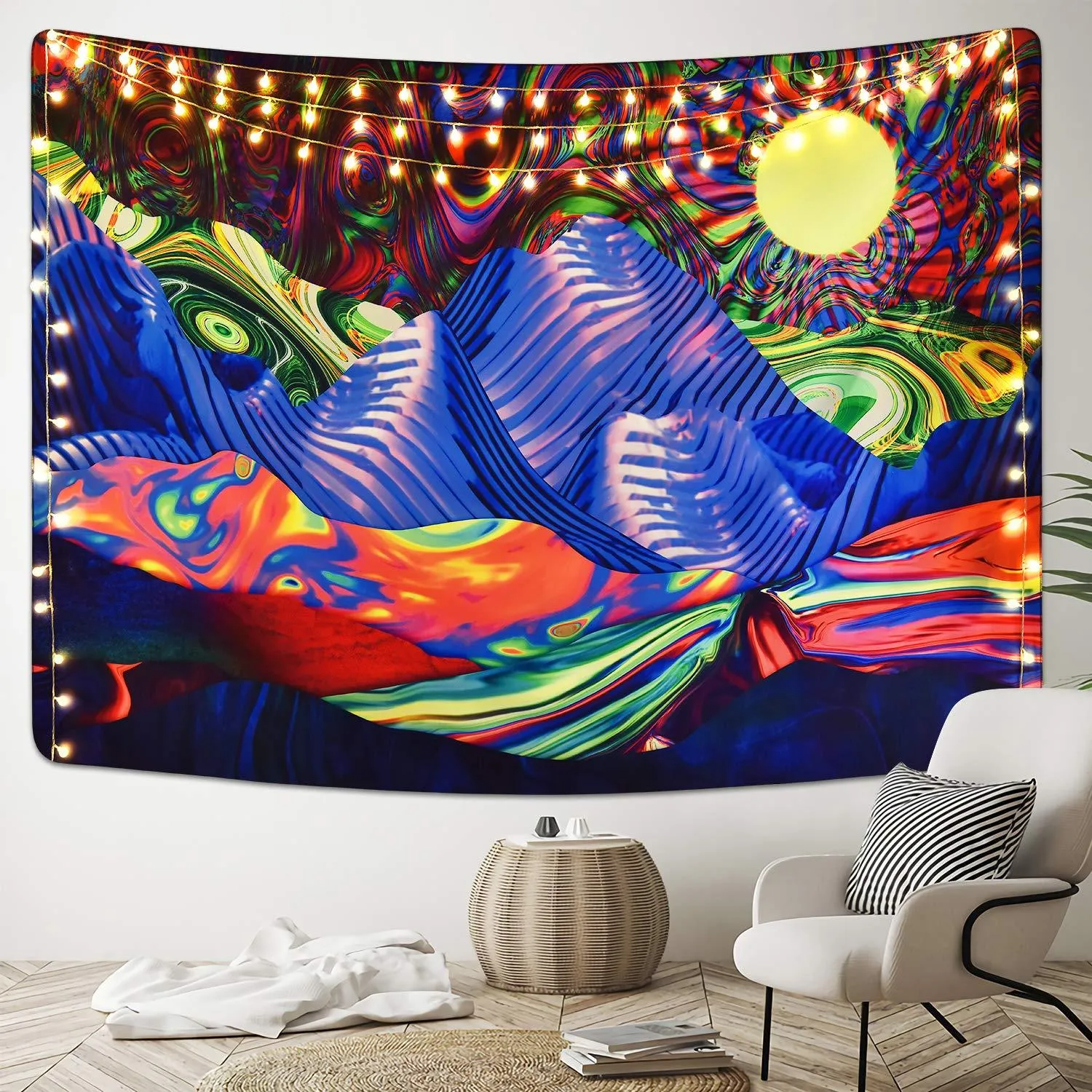 Psychedelic Mountain Tapestry