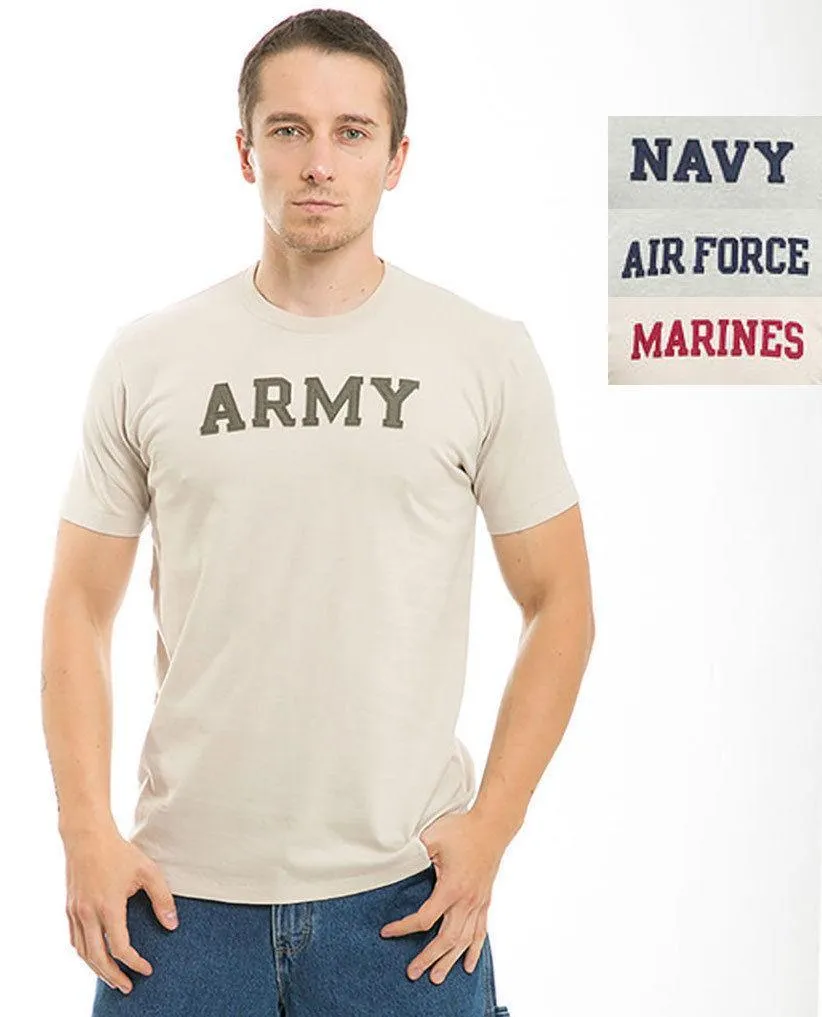 Rapid Felt Applique Military Air Force Navy Marine Navy Army T-Shirts Tees