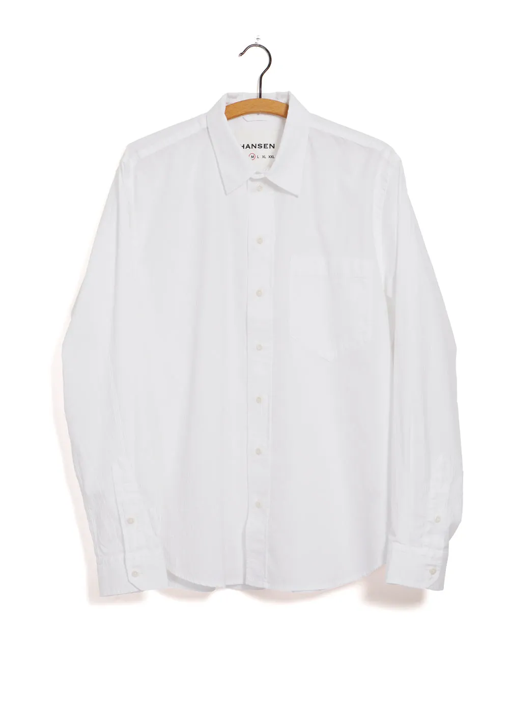 RAYMOND | Relaxed Classic Herringbone Shirt | White