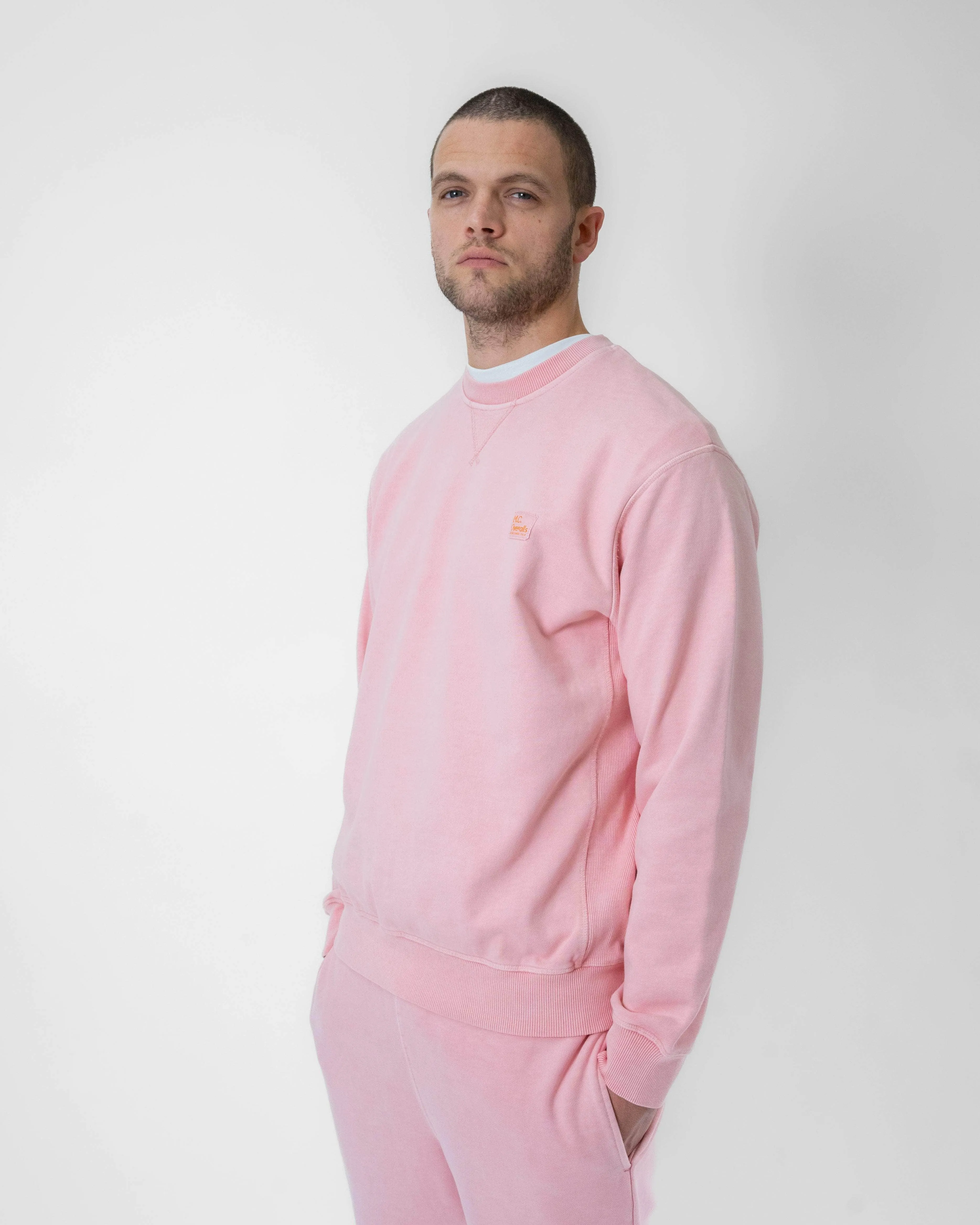 Relaxed Cotton Sweatshirt Dusty Pink