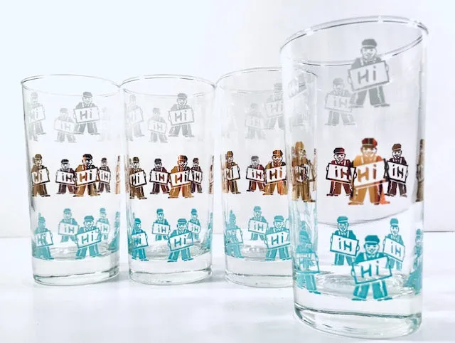 Retro Service Station Attendant - HI Glasses (Set of 4)