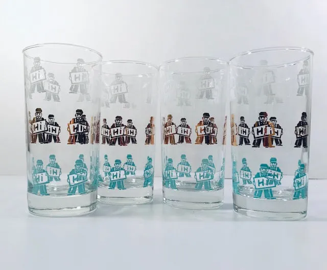 Retro Service Station Attendant - HI Glasses (Set of 4)