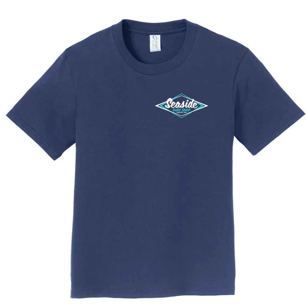 Seaside Surf Shop Infant Vintage Logo Tee - Navy