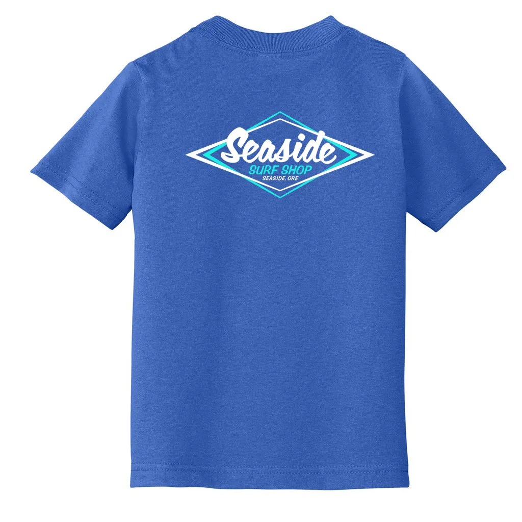 Seaside Surf Shop Infant Vintage Logo Tee - Royal Blue