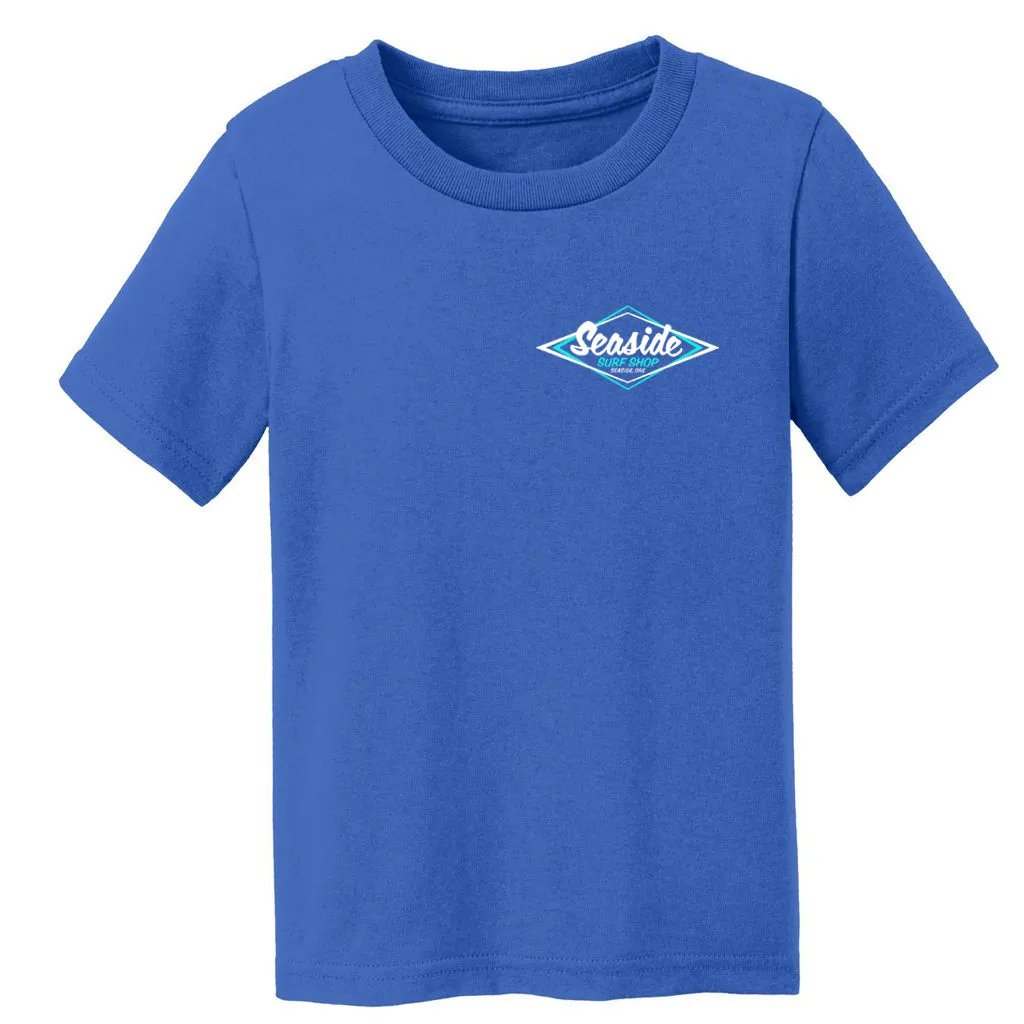 Seaside Surf Shop Infant Vintage Logo Tee - Royal Blue