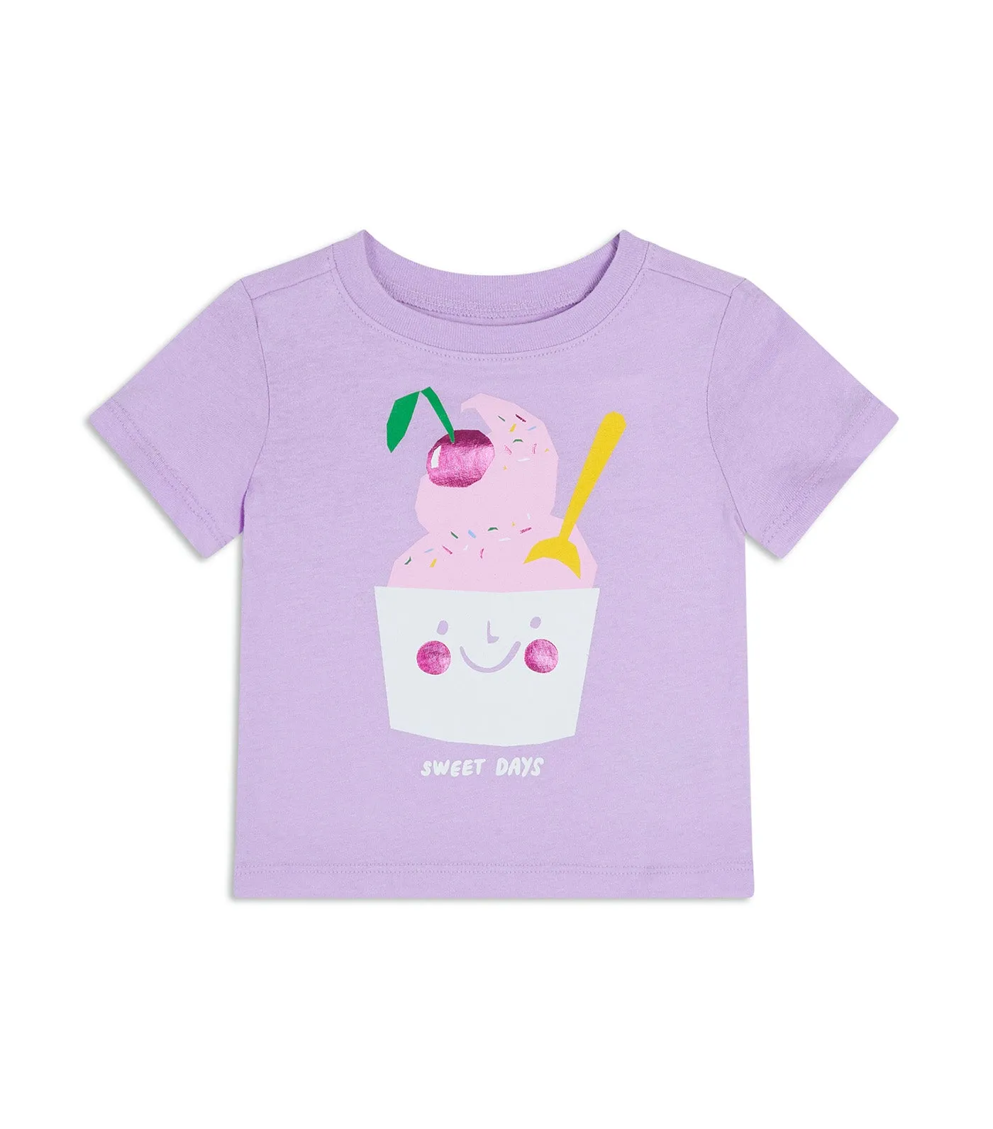 Short-Sleeve Graphic T-Shirt For Toddler Girls Fresh Lilac