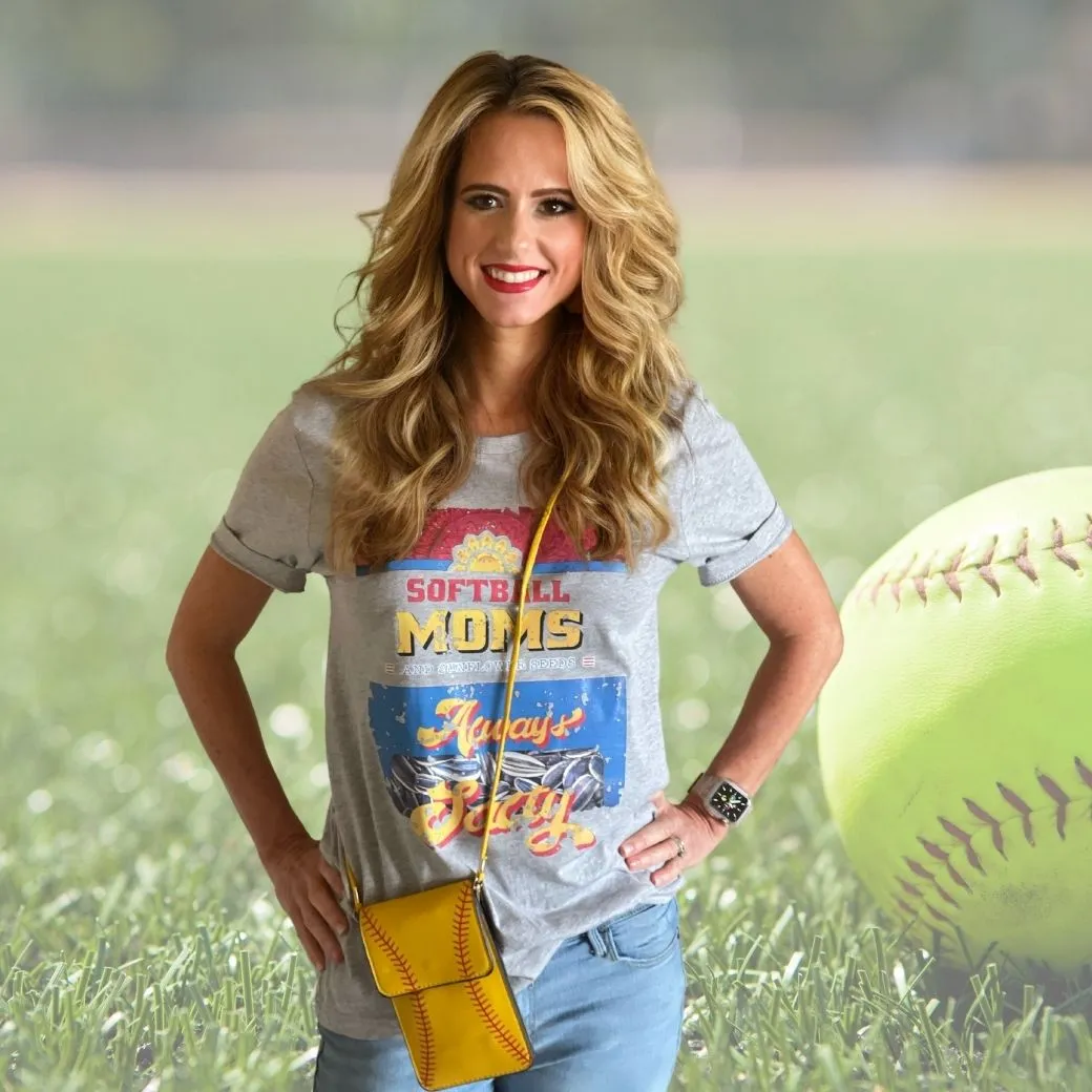 SOFTBALL SPIRIT T-SHIRT: Salty Mom Gray