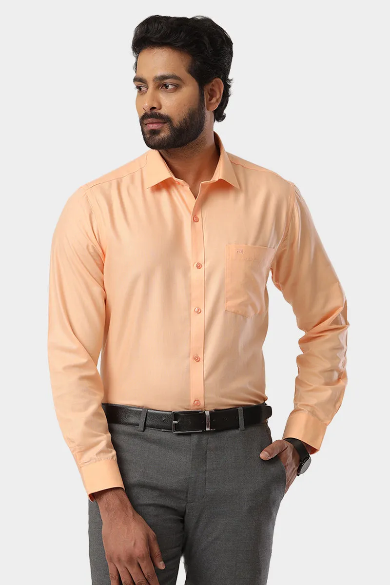 Super Soft -  Amber orange Formal Shirts for Men | Ariser