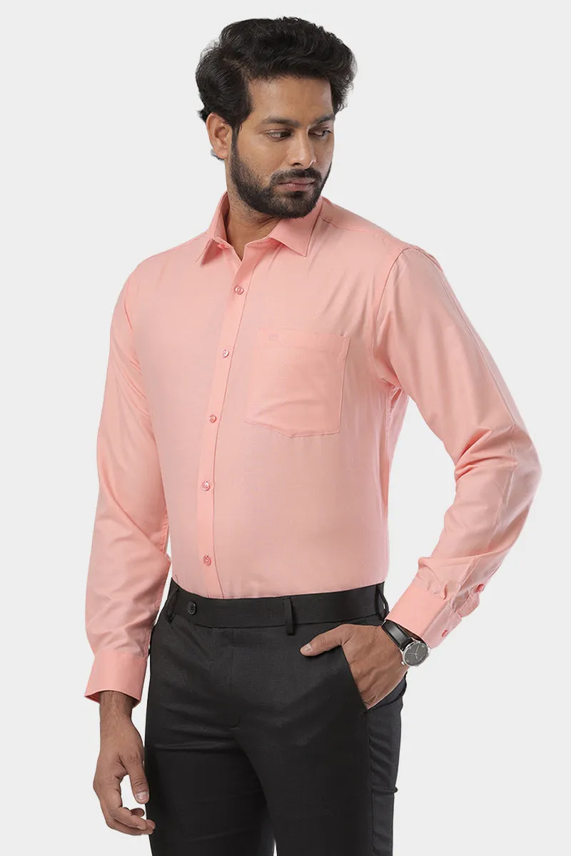 Super Soft -Orange Formal Shirts for Men | Ariser