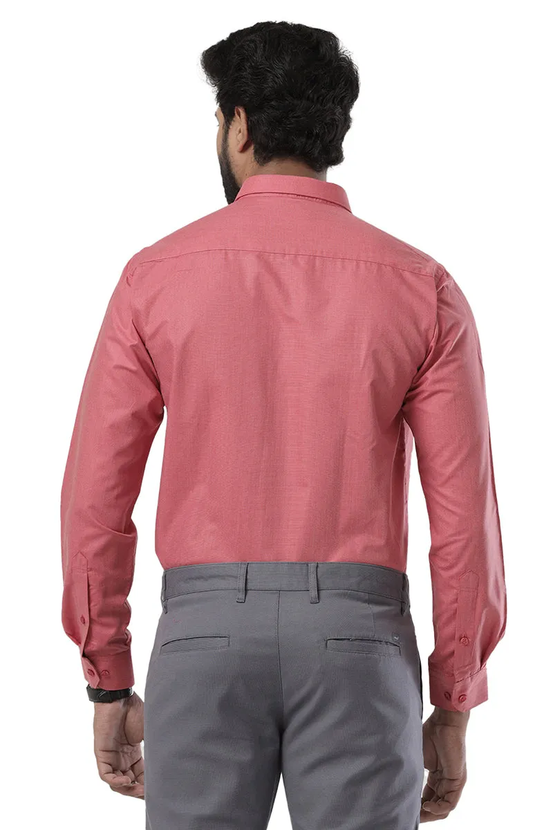 Super Soft -Ruby Red Formal Shirts for Men | Ariser