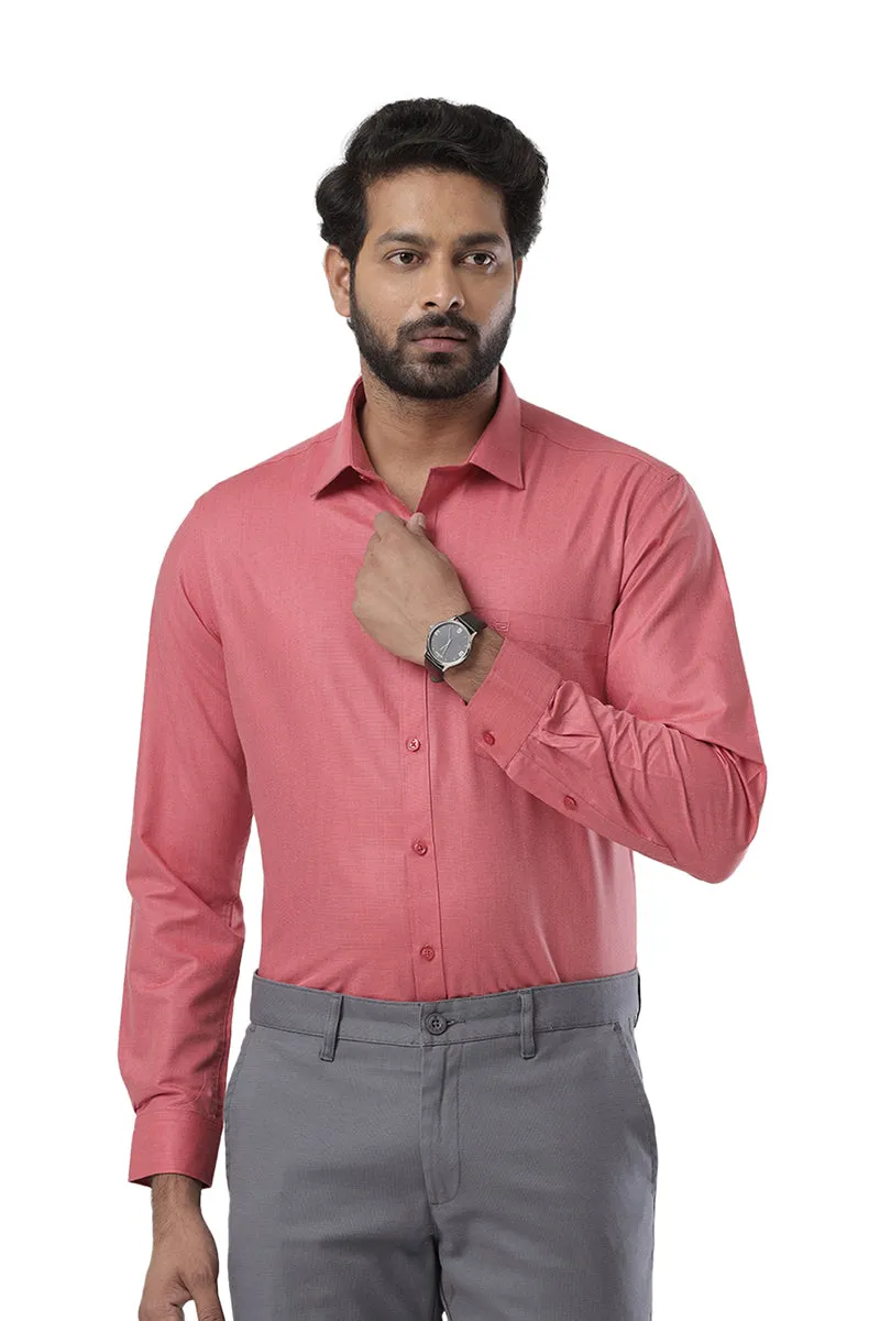 Super Soft -Ruby Red Formal Shirts for Men | Ariser