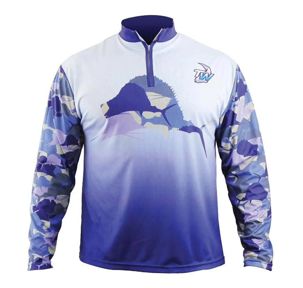 Tackle World Camo Sailfish Adult Fishing Shirts